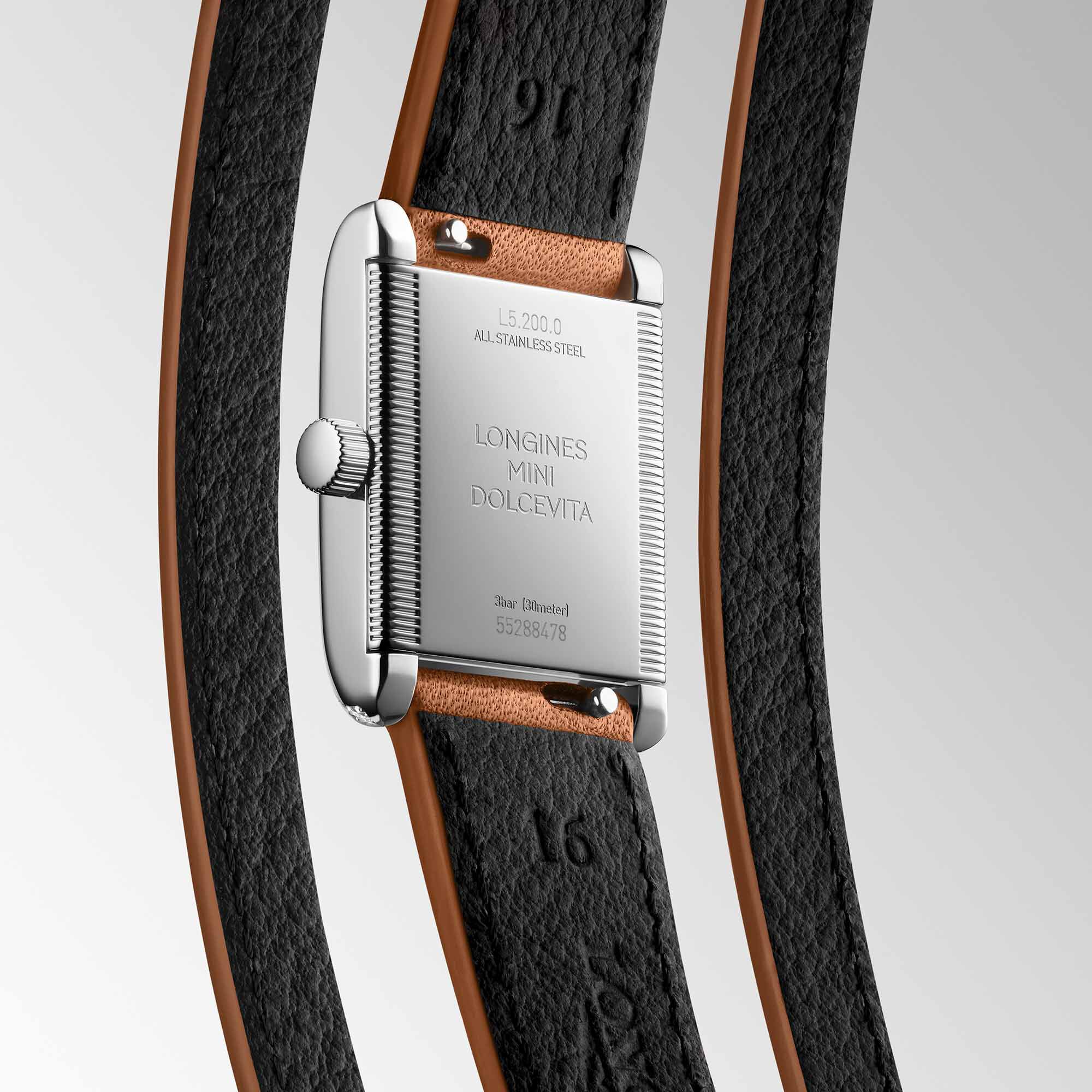 LONGINES MINI DOLCEVITA quartz, stainless steel, silver flinqué Dial, strap Watch LONGINES MINI DOLCEVITA quartz, stainless steel, silver flinqué Dial, strap Watch